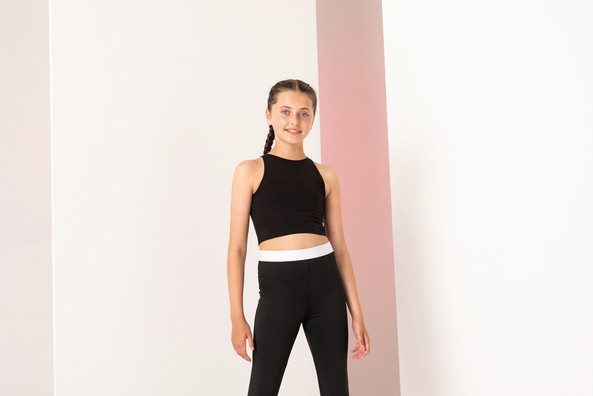 Skinnifit SM106 - Kids' Cotton Racerback Top with Detachable Label