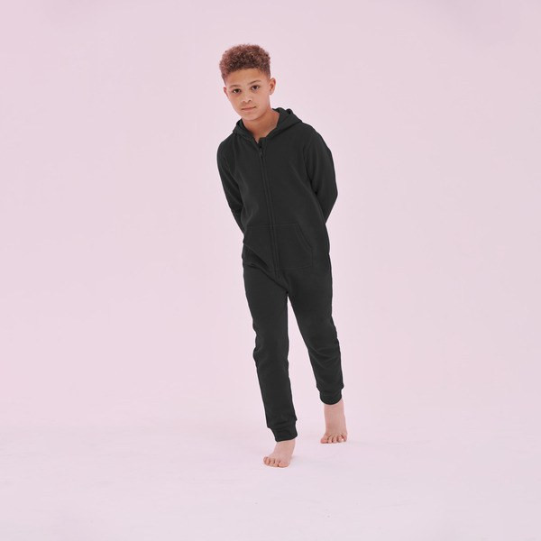 Skinnifit SM470 - Cozy Kids' Fleece Hooded Jumpsuit