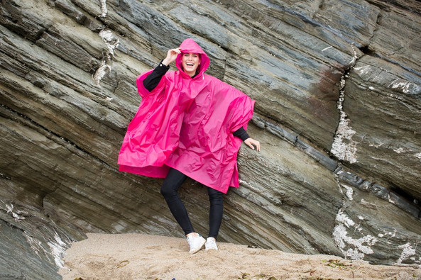 Splashmacs SPL010 - Wetterfester PVC-Regenponcho mit Kapuze