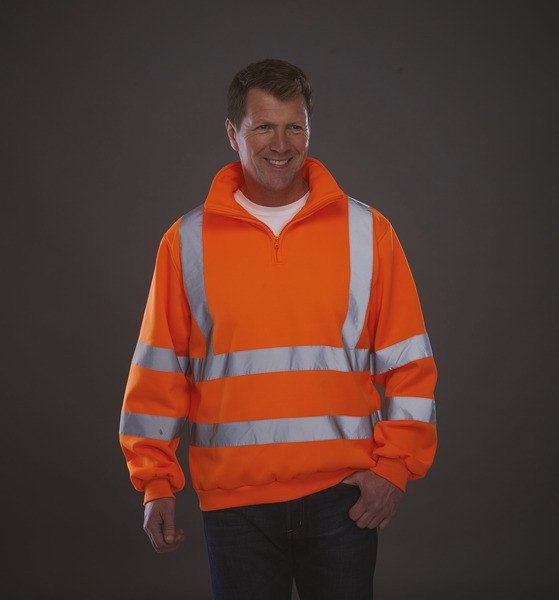 Yoko YHVK06 - Hi-Vis 1/4 Zip Sweatshirt