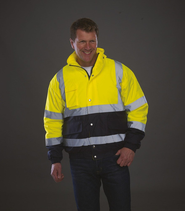 Yoko YHVP218 - Hi-Vis Two Tone Bomber Jacket
