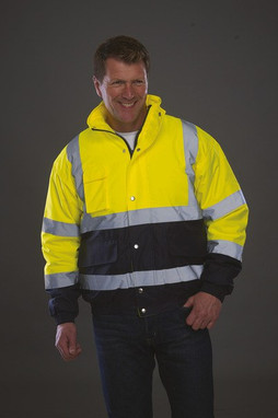 Yoko YHVP218 - Hi-Vis Two Tone Bomber Jacket