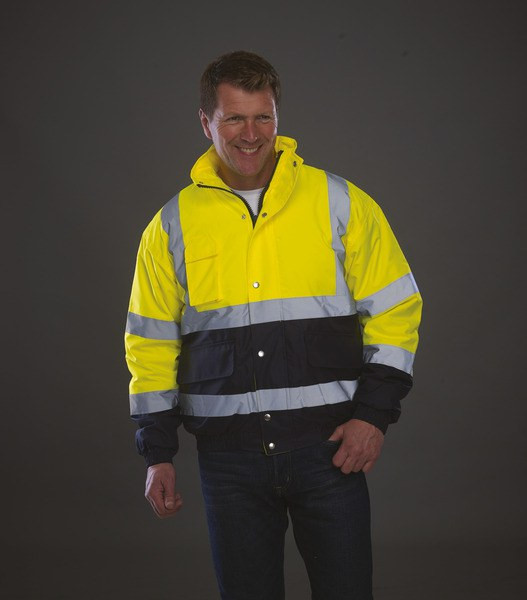 Yoko YHVP218 - Hi-Vis Two Tone Bomber Jacket