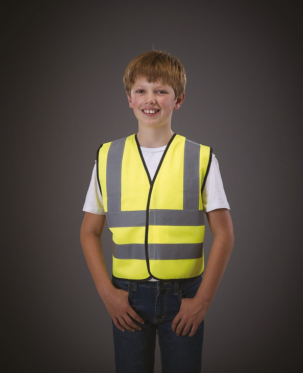 Yoko YHVW100CH - Signalisatievest voor kinderen met 2 Banden & Bretels