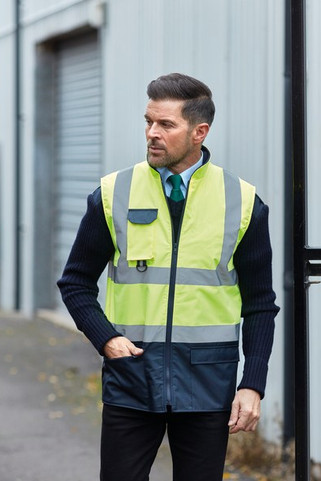 Yoko YHV005 - Hi-vis vadderad bodywarmer