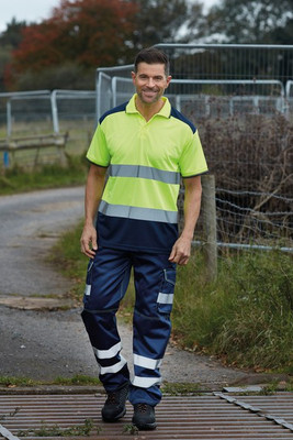 Yoko YHVJ220 - Hi-vis two-tone polo shirt