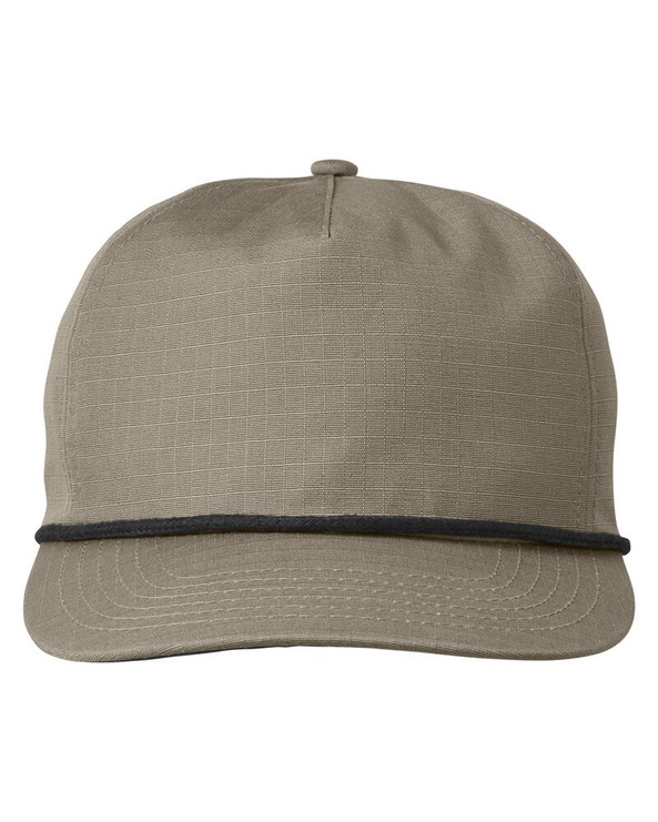 Big Accessories BA699 - Cotton Ripstop Snapback Cap with Rope Detail