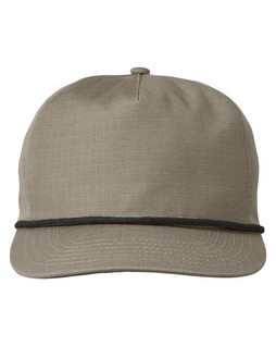 Big Accessories BA699 - Cotton Ripstop Snapback Cap with Rope Detail