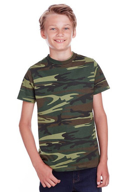 Code V C52207 - Youth Unisex Urban Woodland Camo T-Shirt