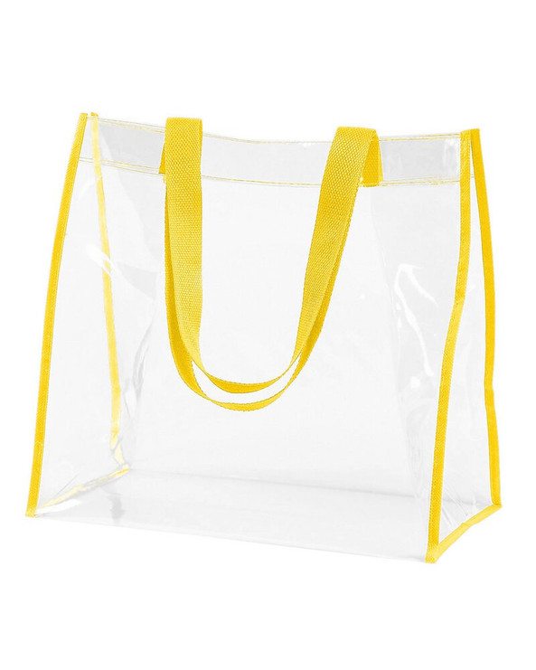 BAGedge BE252 - Transparent PVC Tote with Contrasting Handles
