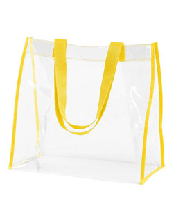 BAGedge BE252 - Transparent PVC Tote with Contrasting Handles