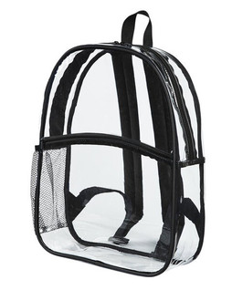 BAGedge BE259 - Transparent PVC School Backpack with Pockets
