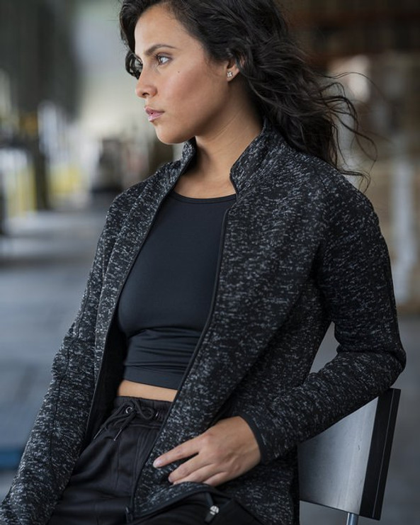 Burnside B5901 - Ladies Sweater Knit Jacket