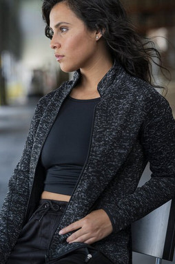 Burnside B5901 - Ladies Sweater Knit Jacket