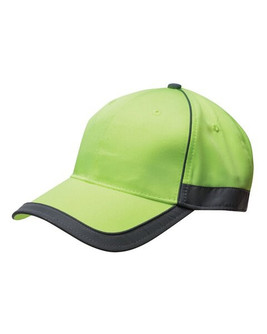 Bayside BA3720 - Hi-Visibility Reflective Safety Cap with 3M Stripe