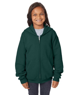 Hanes P480 - Youth 7.8 oz. EcoSmart® 50/50 Full-Zip Hooded Sweatshirt