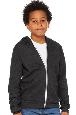 Bella+Canvas 3739Y - Youth Sponge Fleece Full-Zip Hooded Sweatshirt