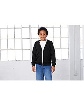 Bella+Canvas 3739Y - Youth Sponge Fleece Full-Zip Hooded Sweatshirt