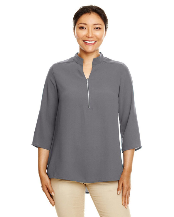 Devon & Jones DP611W - Ladies Perfect Fit  3/4-Sleeve Crepe Tunic