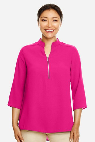 Devon & Jones DP611W - Ladies Perfect Fit  3/4-Sleeve Crepe Tunic