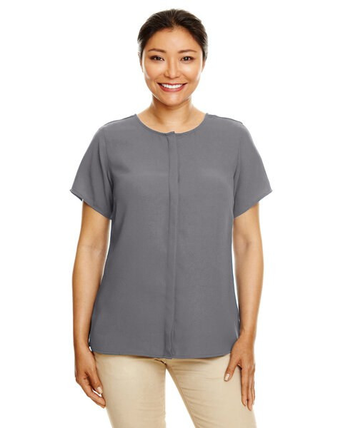Devon & Jones DP612W - Ladies Perfect Fit  Short-Sleeve Crepe Blouse