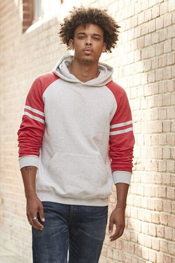 Jerzees 97CR - Unisex NuBlend Varsity Color-Block Hooded Sweatshirt