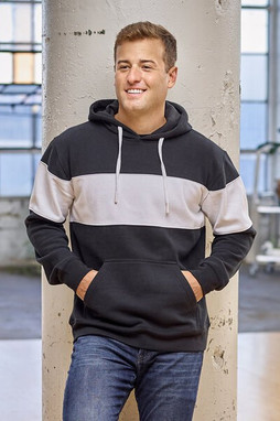 J. America 8644JA - Mens Varsity Pullover Hooded Sweatshirt