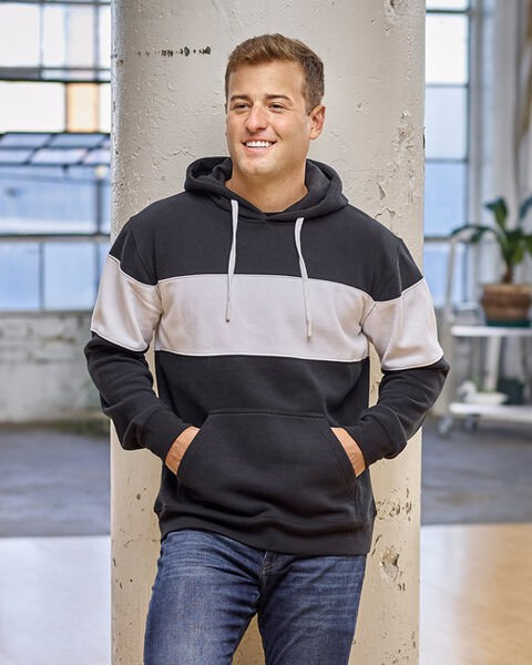 J. America 8644JA - Mens Varsity Pullover Hooded Sweatshirt