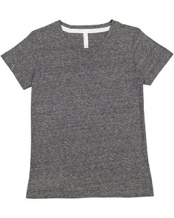 LAT 3591 - Ladies V-Neck Harborside Melange Jersey T-Shirt