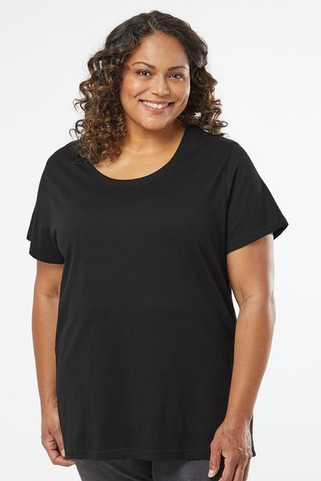 LAT 3816 - Ladies Curvy Fine Jersey T-Shirt