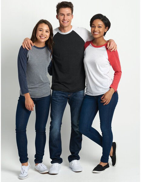 Next Level Apparel 6051 - Unisex Triblend 3/4-Sleeve Raglan