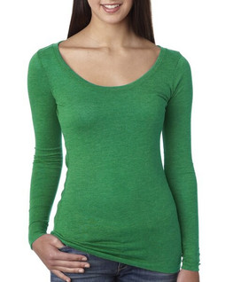 Next Level Apparel 6731 - Ladies Triblend Long-Sleeve Scoop