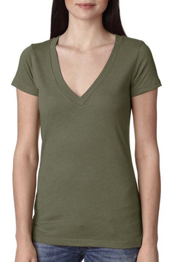 Next Level Apparel 6740 - Ladies Triblend Deep V