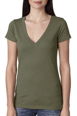 Next Level Apparel 6740 - Ladies Triblend Deep V