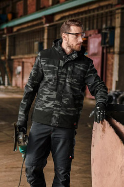 RIMECK W56 - Vertex Camo Thermo Softshell Jacke mit Kapuze