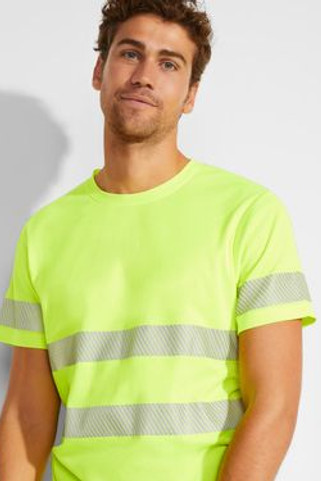 Roly HV9317 - TAURI T-shirt technique haute visibilité à manches courtes