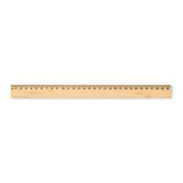 GiftRetail MO6725 - BARIS Eco-Friendly 30 cm Bamboo Ruler with Dual Measurements