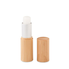 GiftRetail MO6752 - GLOSS LUX Vanilla SPF 10 Bamboo Case Natural Lip Balm