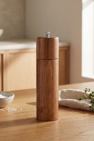 TUCCO Elegant Acacia Wood Pepper Grinder with Ceramic Mechanism - GiftRetail MO6771