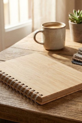 BRAM Eco-Friendly Bamboo A5 Notebook with Kraft Pages - GiftRetail MO6790