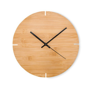 ESFERE Eco-Friendly Bamboo Round Wall Clock 30cm - GiftRetail MO6792