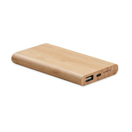 GiftRetail MO6814 - ARENAPOWER C Eco-Friendly 4000 mAh Bamboo Power Bank with Type-C