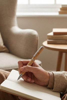 NAIRA Eco-Friendly Bamboo Twist Ball Pen with Metal Accents - GiftRetail MO6821