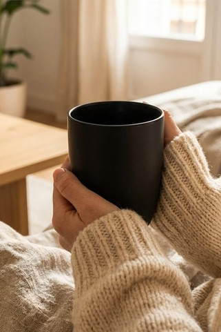 LIM Elegant Two-Tone Black Ceramic Mug 290ml - GiftRetail MO6840