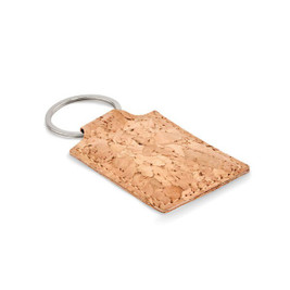 GiftRetail MO6878 - CONCON Eco-Friendly Rectangular Cork Key Ring