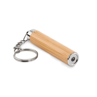 PIANTI Eco-Friendly Bamboo LED Torch with Keyring - GiftRetail MO6894