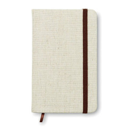 GiftRetail MO6930 - Premium A6 Canvas Notebook with Elastic Closure