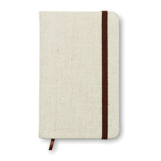 Premium A6 Canvas Notebook with Elastic Closure - GiftRetail MO6930