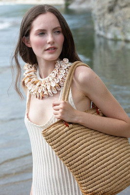 Kimood KI5224 - Panier de Courses en Fibre Végétale Élégant