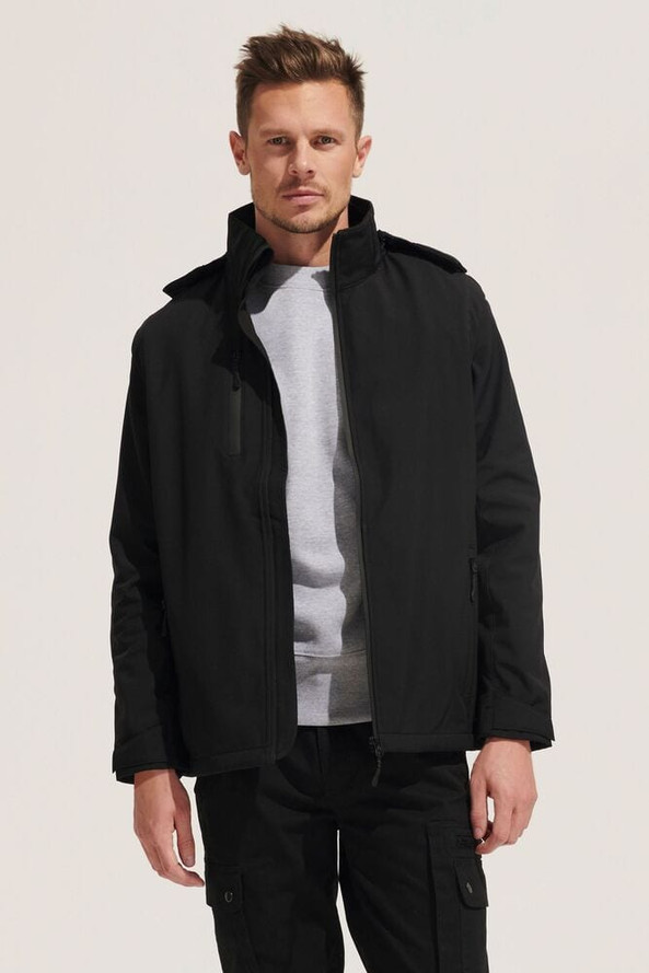 SOL'S 03995 - FALCON 3IN1 Softshell Jas Met Afneembare Kap En Mouwen